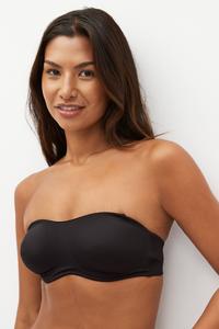 Гладкий бюстгальтер без бретелек на косточках с набивкой Next, черный