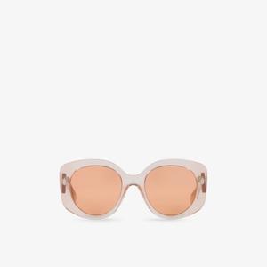 Солнцезащитные очки Fendi Roma круглые из ацетата, розовый