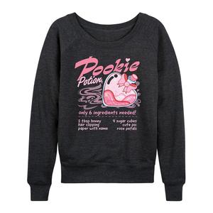 Женский легкий свитшот из френч терри Pookie Potion, цвет Heather Charcoal