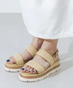 Сандалии из джута на платформе 4,5 см Evol, цвет Bgc