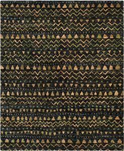 Ковер SAFAVIEH, 244 x 305 см, - коллекция Bohemian - большой - Black & Gold, ручной работы из джута, идеально для гостиной, спальни, столовой (BOH653A)