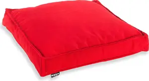 Подушка для сиденья HOCK Classic Uni Outdoor - 50x50x5 см, подушка для стула, для улицы - водонепроницаемая, красная