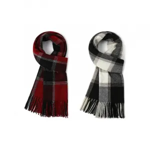 FREE RABBITⅡ Вязаный шарф унисекс, 2 Pack (Black+Gray+Red)