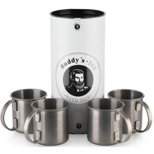 Стакан Buddy Buddy's Bar Moscow Mule, 450 мл, высококачественная нержавеющая сталь, антикварная нержавеющая сталь Buddy'S, Silberfarben/edelstahlfarben