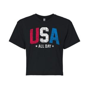 Укороченная футболка USA для юниоров на весь день Licensed Character