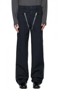 Брюки на молнии Dries Van Noten, темно-синий