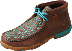 Женские мокасины для вождения Twisted X Original Chukka, бирюзовый