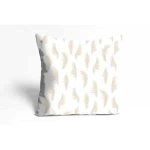 OTTO home декоративная подушка Пампасная трава - Наволочка - Чехол для подушки 40x40 см - с молнией Otto Home, Weiß/Braun + bedruckt