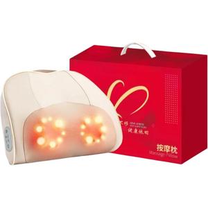 Массажная подушка для шеи и поясницы с функцией разминания, беспроводная, портативная AUX, Ecru Rechargeable