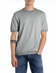 Мягкий хлопковый трикотаж с коротким рукавом, градиентный переход цвета.