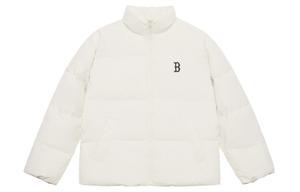 MLB Куртка пуховая унисекс Boston Red Sox Basic Collection FW24 тёмно-кремовая, Dark Cream