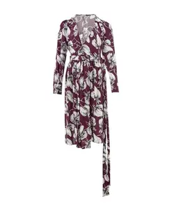 Элегантное платье-халат с цветочным принтом Lardini, мультиколор