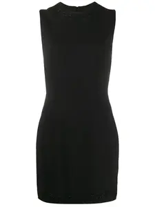 Платье мини с вышивкой бисером DSQUARED2, черный