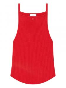 Courrèges топ в рубчик с вырезом халтер, красный