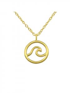 Alexander York Подвеска WAVE из золота, изготовлена из серебра 925 пробы, состоит из двух частей, оправленных в золото