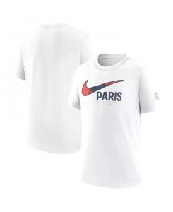 Футболка Paris Saint-Germain Swoosh для больших мальчиков и девочек, белая Nike