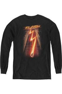 Футболка с длинным рукавом The Flash Ave Youth Gildan, черный
