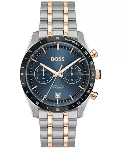 Мужские кварцевые многофункциональные часы Tourmaster из нержавеющей стали с ионным покрытием, цвет «гвоздика», 41 мм Hugo Boss, two-tone