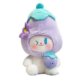 Овощной баклажан плюшевые куклы маленькие кролики высота 21см Abay