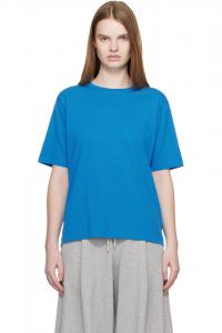 Dries Van Noten Синяя хлопковая футболка