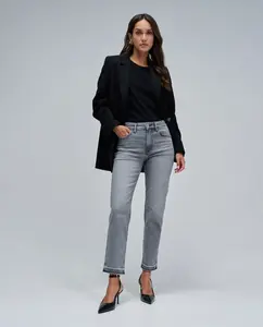 Женские джинсы слим с укороченной посадкой Salsa Jeans, серый