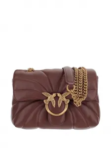 Мини-сумка на плечо Love Bag Puff Butterfly с стеганой отделкой Pinko, коричневый
