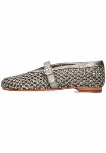 Балетки с ремешком на щиколотке Melvin & Hamilton, серебряный