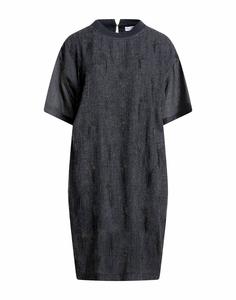 Мини-платье Brunello Cucinelli, угольно-серый