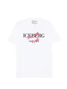 Футболка с логотипом и круглым вырезом Iceberg, белый