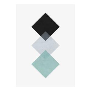 Фреска A.S. Création Squares Aqua цвет blau/grau