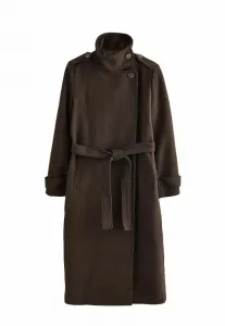 Высокий формальный тренчкот с воротником-стойкой Next, Chocolate Brown