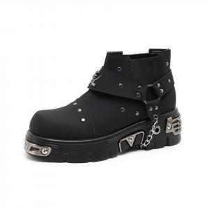 Lanza Короткие мужские ботинки Martin 5 см, черные