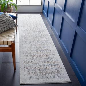 Ковер SAFAVIEH, 67 x 275 см, Craft Collection, Grey & Gold, дистресс-дизайн, не линяет и прост в уходе, идеален для помещений с высокой проходимостью в гостиной, спальне (CFT939F)