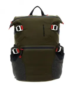 Экологичный рюкзак из зеленого полиэстера. Piquadro, зеленый