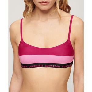 Топ бикини Superdry Elastic Bralette, розовый