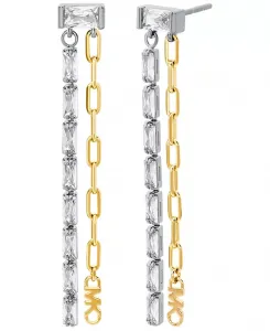 Серьги-Цепочки из латуни с покрытием из 14-каратного золота Michael Kors, gold