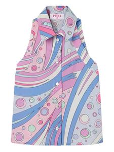 Рубашка без рукавов с узором Фонтане PUCCI Junior, розовый