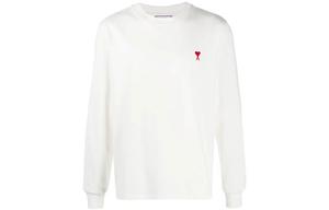 AMIPARIS Футболка Unisex White Crew Neck Moderate Straight Fit