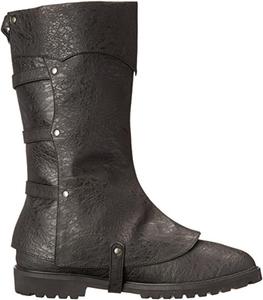 Мужские пиратские ботинки эпохи средневекового Ренессанса DHAEY, круглый носок, низкий каблук, ретро классика, средняя голень, кантри-вестерн, унисекс, традиционные конные ботинки (Цвет: коричневый, Размер: 11.5 женский/10 мужской)