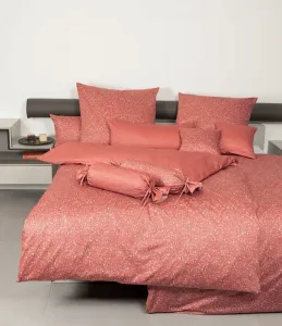 Двустороннее постельное белье Janine Mako из сатина Messina 43105-01 coral red 155x220 см + 80x80 см Original Janine