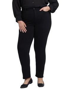 NYDJ Plus Шерри Гончая клетка Люкс Выгоревшие Узкие Джинсы, мультиколор