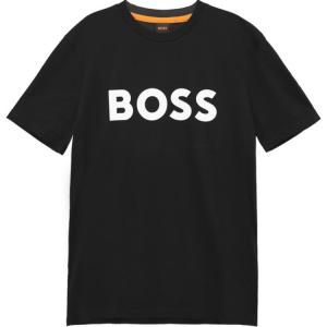 Футболка с принтом логотипа Boss HUGO BOSS, черная
