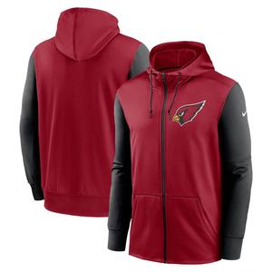 Мужская худи с молнией во всю длину Nike Cardinal Arizona Cardinals Performance