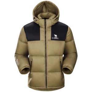 CAMEL Теплая флисовая серия пуховик Unisex, Papaya Brown/Phantom Black