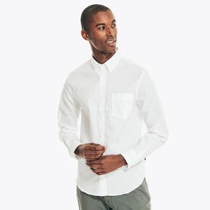 Мужская рубашка Nautica из поплина, устойчивая к складкам, для работы, цвет bright white