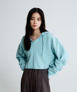 Худи с вырезом-капелькой и короткой спинкой Jeanasis, цвет Other Blue (83)