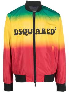 DSQUARED2 куртка на молнии с логотипом, зеленый