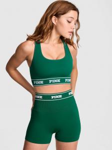 Бесшовный двусторонний спортивный бюстгальтер Pink, зеленый