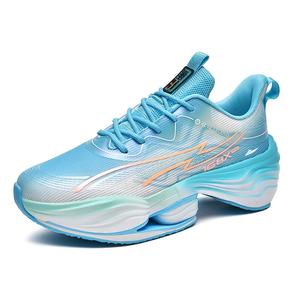 Kuding Амортизирующие противоскользящие износостойкие дышащие легкие увеличивающие высоту беговые кроссовки мужские Sky Blue, сетчатые, цвет Sky Blue, Mesh