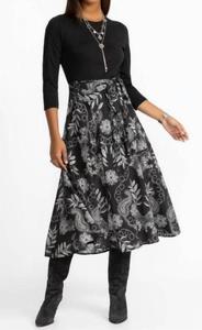 Черное платье-футляр с запахом в стиле mixed media Johnny Was